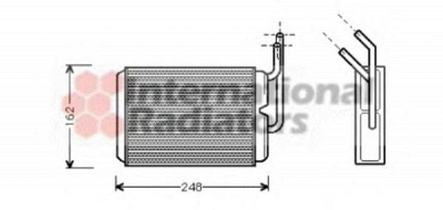VAN WEZEL 43006220 -  Теплообменник, отопление салона